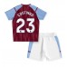Billige Aston Villa Philippe Coutinho #23 Hjemmetrøye Barn 2023-24 Kortermet (+ korte bukser)